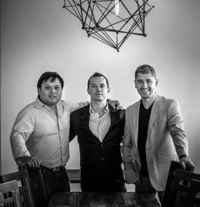 (l-to-r) Affina's Dexter Salazar, chef James Anderson and Shane Smit