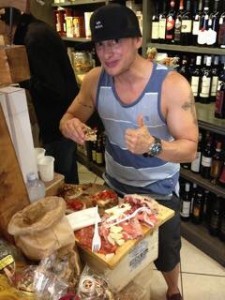 Ty visits a market in Florence, Italy
