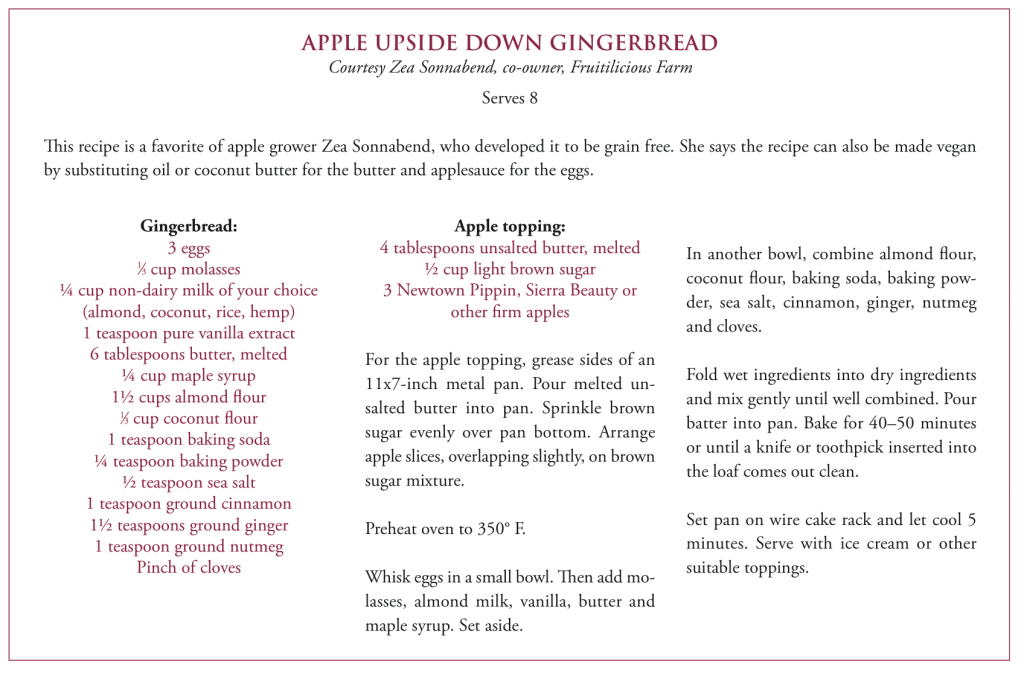 Apple Upside Down Gingerbread - Edible Monterey Bay